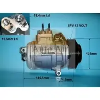 Компрессор кондиционера AUTO AIR GLOUCESTER Lexus LS (XF20) 2 Седан 4.0 400 (UCF20) 264 л.с. 1994 – 1997 ST12 4 I37M7 14-1035