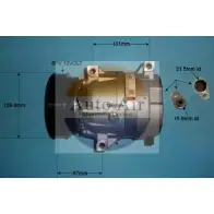 Компрессор кондиционера AUTO AIR GLOUCESTER 14-1116 28SM7GZ Renault Laguna (KG) 2 Универсал 1.6 16V 112 л.с. 2005 – 2007 G BMSM5W
