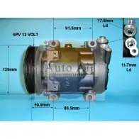 Компрессор кондиционера AUTO AIR GLOUCESTER 1231651981 14-1204R 1X 36S AOKHAC