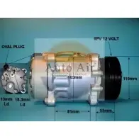 Компрессор кондиционера AUTO AIR GLOUCESTER LMN7S DF 14-1226 1231652067 HF00XL