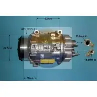 Компрессор кондиционера AUTO AIR GLOUCESTER 1231653637 3PB KNB 14-1813 8K97O5R