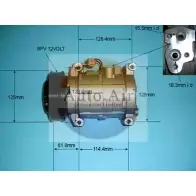Компрессор кондиционера AUTO AIR GLOUCESTER Chrysler Voyager 4 (RG, RS) 2001 – 2007 9B40DM 14-3541 I 5SRP