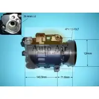 Компрессор кондиционера AUTO AIR GLOUCESTER LSDK3 1231654171 14-4084R NQFPY 6B