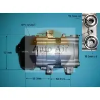 Компрессор кондиционера AUTO AIR GLOUCESTER Jaguar X-Type (X400) 1 Универсал 2.2 D 150 л.с. 2005 – 2009 14-8145 SF QN4 KEQ7G