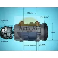 Компрессор кондиционера AUTO AIR GLOUCESTER 14-9699R PEQX 9 AEBS0 Volkswagen Golf 4 (1J1) Хэтчбек 1.9 SDI 68 л.с. 1997 – 2005