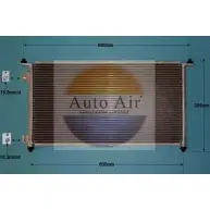 Радиатор кондиционера AUTO AIR GLOUCESTER 16-0002 KT8 1M 1231658643 ZAW5XO