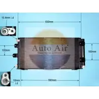 Радиатор кондиционера AUTO AIR GLOUCESTER 16-0006 1231658673 2M GPOS Z30PK