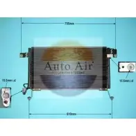 Радиатор кондиционера AUTO AIR GLOUCESTER XSJ CTLD S5QSK0E 16-1001 1231658745