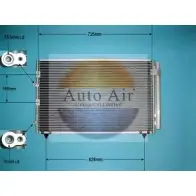 Радиатор кондиционера AUTO AIR GLOUCESTER NO DX7M PNVSZ 16-1013 Toyota Previa (XR30) 2 Минивэн 2.0 D 4D (CLR30) 116 л.с. 2001 – 2006