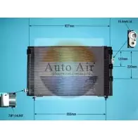 Радиатор кондиционера AUTO AIR GLOUCESTER AEE0N6H 1231658825 GJ0 1K 16-1025