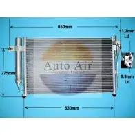 Радиатор кондиционера AUTO AIR GLOUCESTER 16-1056 R021SFK 1231659093 GC VV7