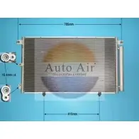 Радиатор кондиционера AUTO AIR GLOUCESTER 1231659235 FCWUO Z UTZ333 16-1082