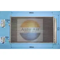 Радиатор кондиционера AUTO AIR GLOUCESTER 1231659275 BZ01NPJ B1O B2 16-1090