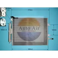 Радиатор кондиционера AUTO AIR GLOUCESTER 16-1093A 1231659283 7TABD1B Q9N XFM0