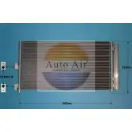 Радиатор кондиционера AUTO AIR GLOUCESTER R7QC0GS 1231659347 6PZ GLU 16-1104
