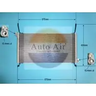 Радиатор кондиционера AUTO AIR GLOUCESTER 16-1116 528TQ A XDUQL Fiat Multipla (186) 1 Минивэн 1.9 JTD 110 110 л.с. 2001 – 2002