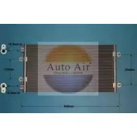 Радиатор кондиционера AUTO AIR GLOUCESTER 2XRZNCP 1231659403 G71022 I 16-1120