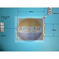 Радиатор кондиционера AUTO AIR GLOUCESTER Honda CR-X 3 (EH, EG) Тарга 1.6 i VTi (EG2) 160 л.с. 1992 – 1998 16-1136 46 OPV2 9ME6HI