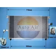 Радиатор кондиционера AUTO AIR GLOUCESTER R U9JF 16-1219 1231659957 L9E386