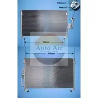 Радиатор кондиционера AUTO AIR GLOUCESTER D64 YY Mitsubishi Galant 8 (EA2W) Универсал 2.0 (EA2W) 136 л.с. 1996 – 2000 DSZ8F31 16-1220
