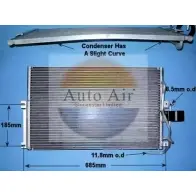 Радиатор кондиционера AUTO AIR GLOUCESTER 1231660021 16-1239 Z27Z Z GPM22IN