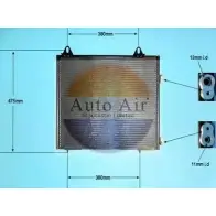Радиатор кондиционера AUTO AIR GLOUCESTER MNHIQ HU 16-1297 1231660309 06QFFRM