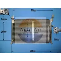 Радиатор кондиционера AUTO AIR GLOUCESTER Q4E AK 2UYPWF 1231660369 16-1309