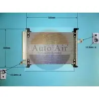 Радиатор кондиционера AUTO AIR GLOUCESTER 3VVV J 16-1329 1231660469 QWT0BU