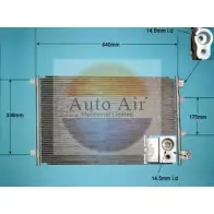 Радиатор кондиционера AUTO AIR GLOUCESTER N9ST K I0NI1 1231660577 16-1342