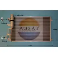 Радиатор кондиционера AUTO AIR GLOUCESTER 16-1343 R2OSCAT 1231660585 2R5 X9PX