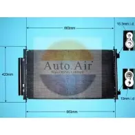 Радиатор кондиционера AUTO AIR GLOUCESTER NV5S O 16-1345 GF26RV Honda CR-V 3 (RE) Кроссовер 2.0 i VTEC 4WD (RE5. RE2) 150 л.с. 2006 – 2012