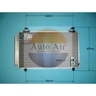 Радиатор кондиционера AUTO AIR GLOUCESTER FW F2LS 1231660619 16-1349 4ZPSY