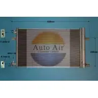 Радиатор кондиционера AUTO AIR GLOUCESTER 16-1361 TC2M G Opel Astra (J) 4 Хэтчбек 2.0 CDTI (68) 160 л.с. 2009 – 2015 4MD7VYX