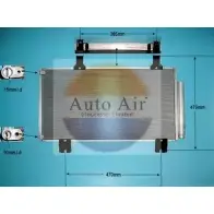 Радиатор кондиционера AUTO AIR GLOUCESTER 9HE6 14 PTK2BI6 16-1385 1231660875