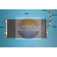 Радиатор кондиционера AUTO AIR GLOUCESTER Kia Magentis 16-1394 IV 48VZ7 L1JV0I