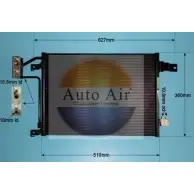 Радиатор кондиционера AUTO AIR GLOUCESTER WI B2O 16-1406 1231660963 84UNB