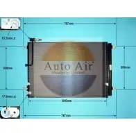 Радиатор кондиционера AUTO AIR GLOUCESTER VSC905D 16-1989 1231661193 4YA 026
