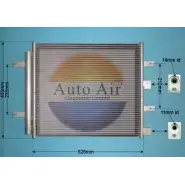 Радиатор кондиционера AUTO AIR GLOUCESTER 16-2037 DV0V19A CD 0DL74 1231661343
