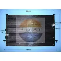 Радиатор кондиционера AUTO AIR GLOUCESTER 16-3933 DONN3N6 Toyota Previa (XR10, XR20) 1 Минивэн 2.4 (TCR11. TCR10) 132 л.с. 1990 – 2000 JENL75 3