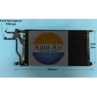 Радиатор кондиционера AUTO AIR GLOUCESTER X8PW 9B 1231661697 16-5113 CP4VK