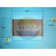 Радиатор кондиционера AUTO AIR GLOUCESTER 16-5265 3QW468 875 1UF Honda Prelude
