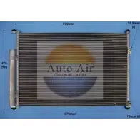 Радиатор кондиционера AUTO AIR GLOUCESTER 7U04Q 0 1231661803 16-6106 05H1DKF