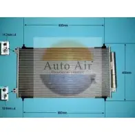Радиатор кондиционера AUTO AIR GLOUCESTER 16-6220 A5XTL 4 Fiat Ulysse (179) 2 Минивэн 2.2 JTD 163 л.с. 2008 – 2011 KM96W30