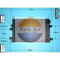 Радиатор кондиционера AUTO AIR GLOUCESTER KSS2UU 16-6221 U S52CYB 1231662031