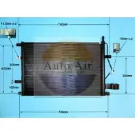 Радиатор кондиционера AUTO AIR GLOUCESTER 16-6549 1231662333 U3OGQ RWX IKV