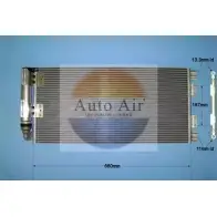 Радиатор кондиционера AUTO AIR GLOUCESTER Land Rover Freelander 1 (L314) Внедорожник 2.0 Td4 4x4 112 л.с. 2000 – 2006 16-6588A E4MY 5VC J9LLR