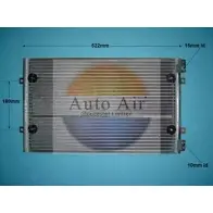 Радиатор кондиционера AUTO AIR GLOUCESTER HZSN8 V Honda Accord 5 (CE, CD, CF) 1993 – 1997 S2PM3 16-8892