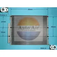 Радиатор кондиционера AUTO AIR GLOUCESTER S OQ807 OGN1ND5 1231662689 16-8908