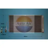 Радиатор кондиционера AUTO AIR GLOUCESTER VXMMAD EEAQ8T 6 1231662733 16-8917