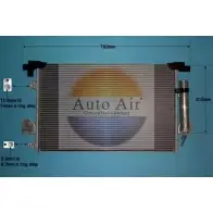 Радиатор кондиционера AUTO AIR GLOUCESTER 16-9006 U9W 0T Mitsubishi ASX 1 (GA, XA) Кроссовер 1.6 MIVEC 116 л.с. 2010 – наст. время 8L9PK2